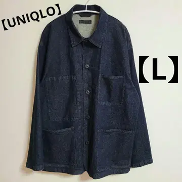 유니클로 유틸리티 자켓 L 68 블루 데님 커버올