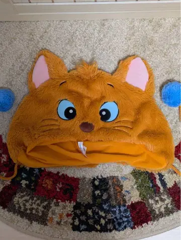 고양이 얼굴 디자인 플리스 모자