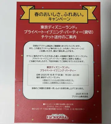 디즈니랜드 2명분