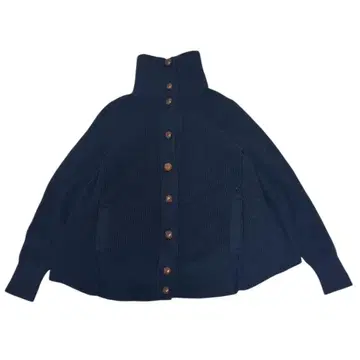 sacai 사카이 하이넥 레이어드 니트 가디건 네이비 사이즈 1