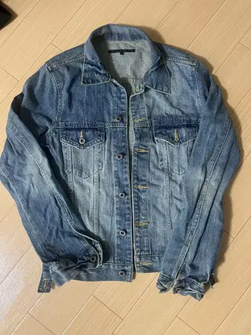 YEVS 데님 자켓 G 빈티지 가공 인디고 L 상당
