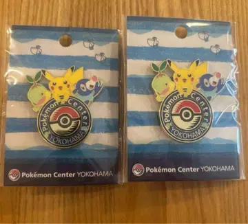 포켓몬 센터 요코하마 로고 핀즈 피카츄 YOKOHAMA 2개