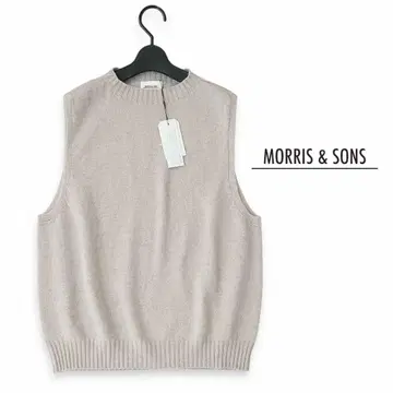 새상품 MORRIS & SONS 지롱 라무 니트 베스트 영국제