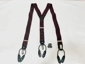 albert thurston 2way 서스펜더 아가일 보르도