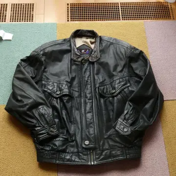 [레어] 80s 짧은 기장 빈티지 플라이트 가죽 자켓 L 후카미 코타