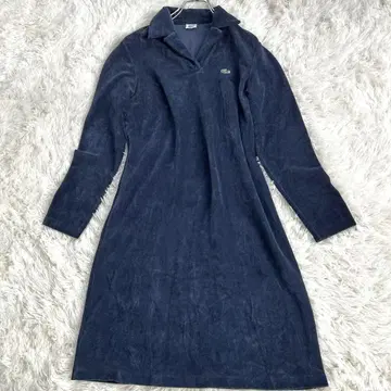 LACOSTE 라코스테 벨로아 느낌 원피스 네이비 42 로고 자수 포함