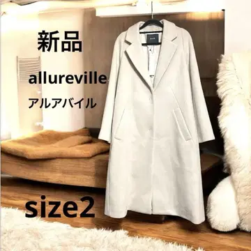 새상품 allureville 알아바일 더블 비버 테일러드 롱 코트