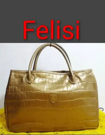 Felisi 올 가죽 악어 패턴 엠보 토트