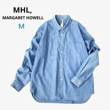 [ 새상품급 ] MHL. 마가렛호웰 샴브레이 코튼 셔츠 블루 M