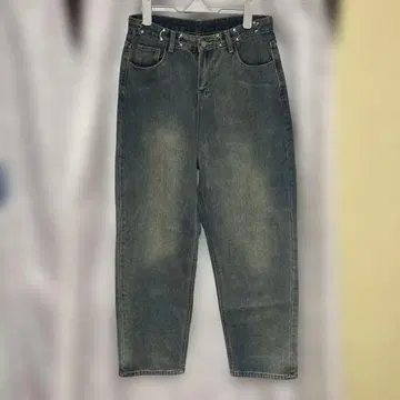 다크 블루 스트레이트 데님 루즈핏