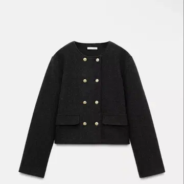 새상품 ZARA 버튼 달린 크로스 자켓 S