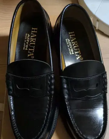 HARUTA 블랙 로퍼 25cm (남성용)