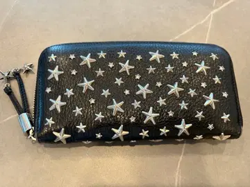 지미추 FILIPA 라운드 지퍼 장지갑 스타 스터드