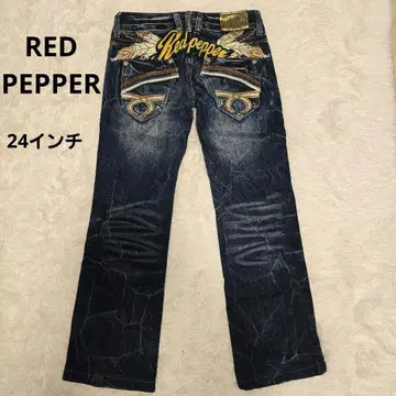 Red Pepper 로우라이즈 플레어 데님 y2k