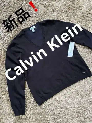 캘빈 클라인 블랙 V넥 니트 긴팔