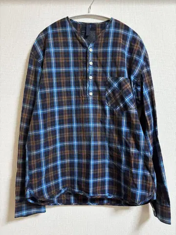 nonnative 브라운 블루 체크 셔츠 M 일본제