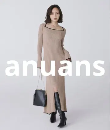 anuans 니트 원피스 FREE 베이지 여성용