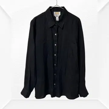 2239 탈봇 린넨 100% 셔츠 블랙 긴팔