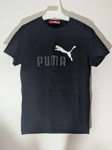 PUMA 푸마 반팔 로고 T셔츠 블랙 남성용 M