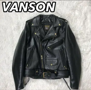 VANSON 가죽 자켓 더블 라이더스 블랙 사이즈 38