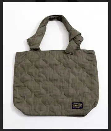 PENDLETON 퀼팅 토트백 올리브 그린