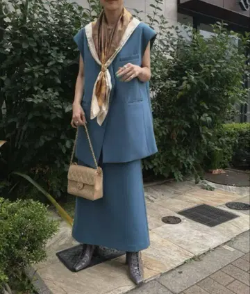 Ameri OTONA WRAP VEST SET UP DRESS