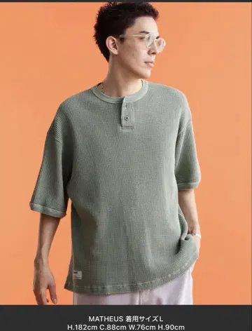 Schott/샷/서멀 오버 다이 헨리넥 T셔츠