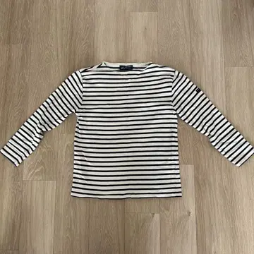 SAINT JAMES 긴팔T셔츠 화이트/블랙 스트라이프 T3