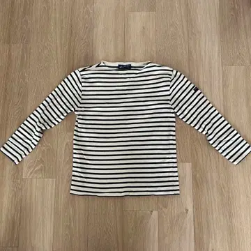 SAINT JAMES 긴팔T셔츠 화이트/블랙 스트라이프 T3