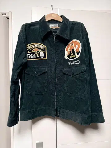 north no name 코듀로이 자켓 자수 체커 빈티지