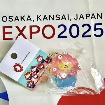 EXPO2025 산리오 미야쿠미야쿠 키링 폼폼푸딩 클리어 컬러