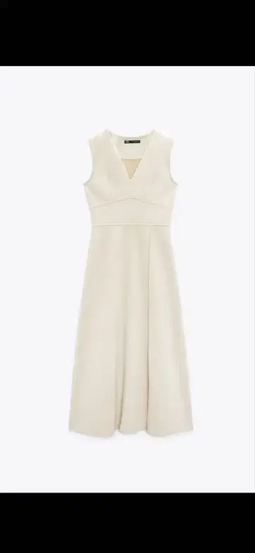 ZARA 페이크 스웨이드 점퍼 스커트 원피스 새상품 에크루