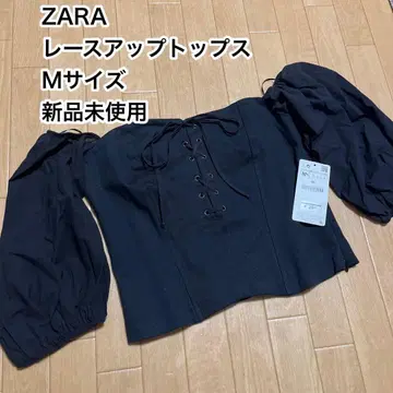 ZARA 레이스업 오프숄더 상의