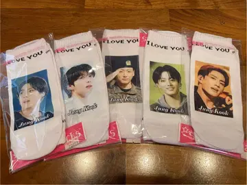 정국 양말 5켤레 세트 I LOVE YOU