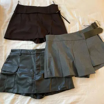 ZARA 숏팬츠 여성용 블랙 브라운 그레이 스커트
