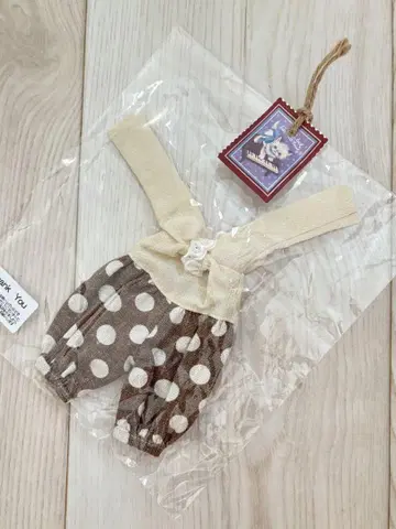 작가님 네오 브라이스 아이시 인형 아웃핏 물방울 패턴 브라운 팬츠