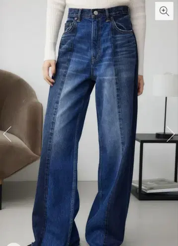 AZUL DENIM 절개 패턴 와이드 데님