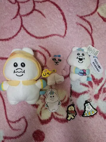 응포챠무 빤쮸토끼 봉제 인형 마스코트 스트랩 세트