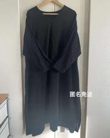 새상품급 tamaki niime [ 타마키니이메 ] V넥 롱 원피스 블랙