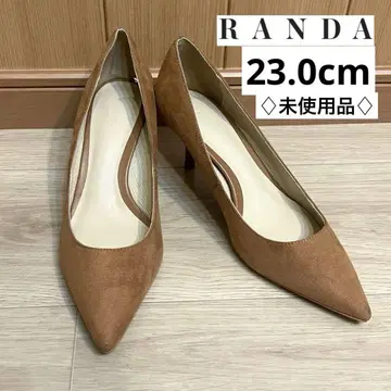 RANDA 스웨이드 펌프스 카멜