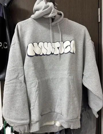 Nautica 그레이 후드 부착 후드티