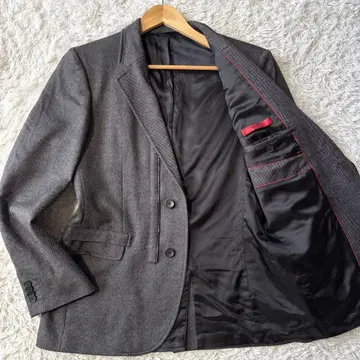 휴고보스 빨간색 택 테일러드 자켓 그레이 집업 48 L