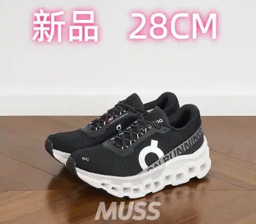 on Cloudmonster2 스니커즈 블랙/화이트 28CM
