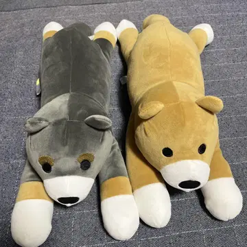 남코 한정판 뽀냥이 강아지 BIG 봉제 인형 2종 세트 컴플리트