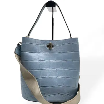 미사용급 FURLA 훌라 다나에 가죽 2way 백 블루 엠보