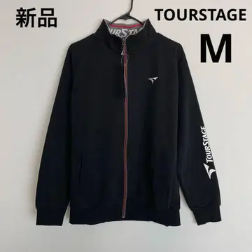 새상품 TOURSTAGE 지퍼 자켓 M 블랙 두꺼운 원단 맨투맨 골프