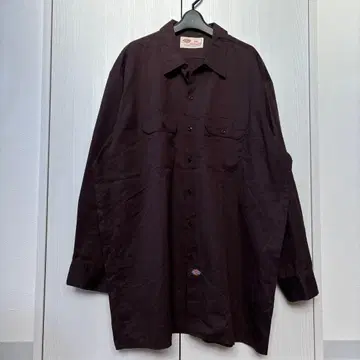 즉시 배송 Dickies 디키즈 셔츠 빅 사이즈 다크 브라운 2XL