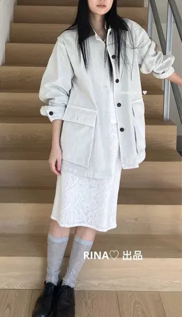 Monoha 화이트 플레어 스커트