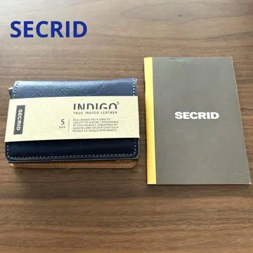 [ 미사용 새상품 ] SECRID 인디고 천연 가죽 카드 케이스