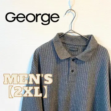 George 남성용 긴팔 2XL 그레이